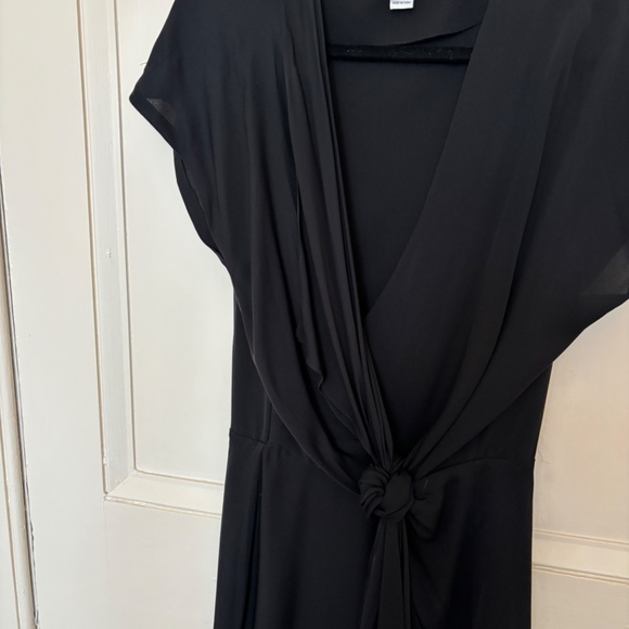 DIANE von FURSTENBERG SILK WRAP DRESS SIZE 8 BLACK - Picture 6 of 8